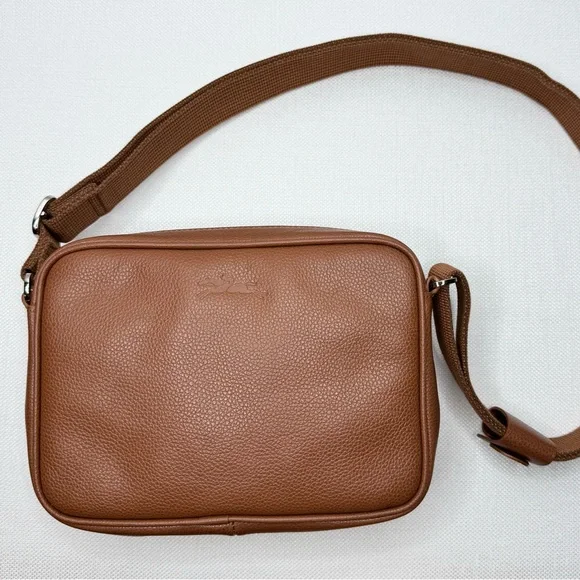Longchamp le foulonne S camera bag caramel leather crossbody purse 20043021F72 - Picture 2 of 9